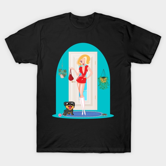 Just A Girl Who Loves Fashion And Animals T-Shirt by Minii Savages 